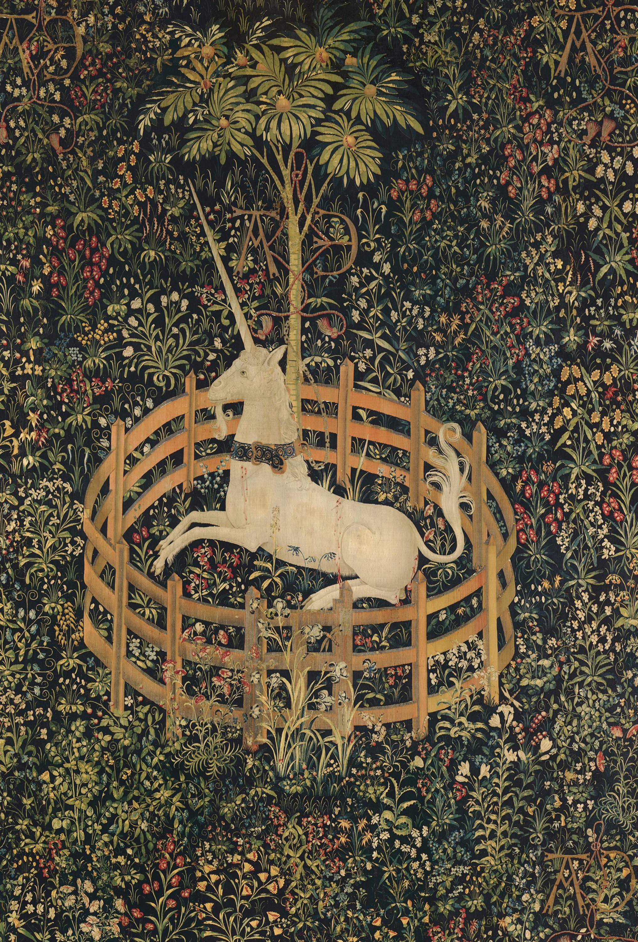 The Unicorn Rests in a Garden tapestry